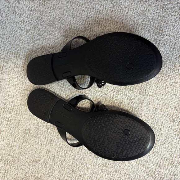 Salvatore Ferragamo Lace Bow Tie, Black Jelly Sandals - Picture 14 of 14